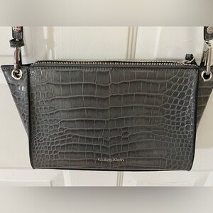 Calvin Klein Grey Crossbody Adjustable Shoulder Bag